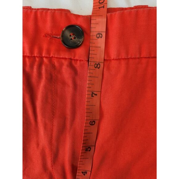 Lacoste Orangey-Red Women's Size US 4, FR 36 Chino Cotton Pants Made in France - Picture 5 of 11
